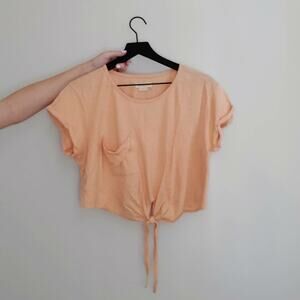Obey Peach Crop Top